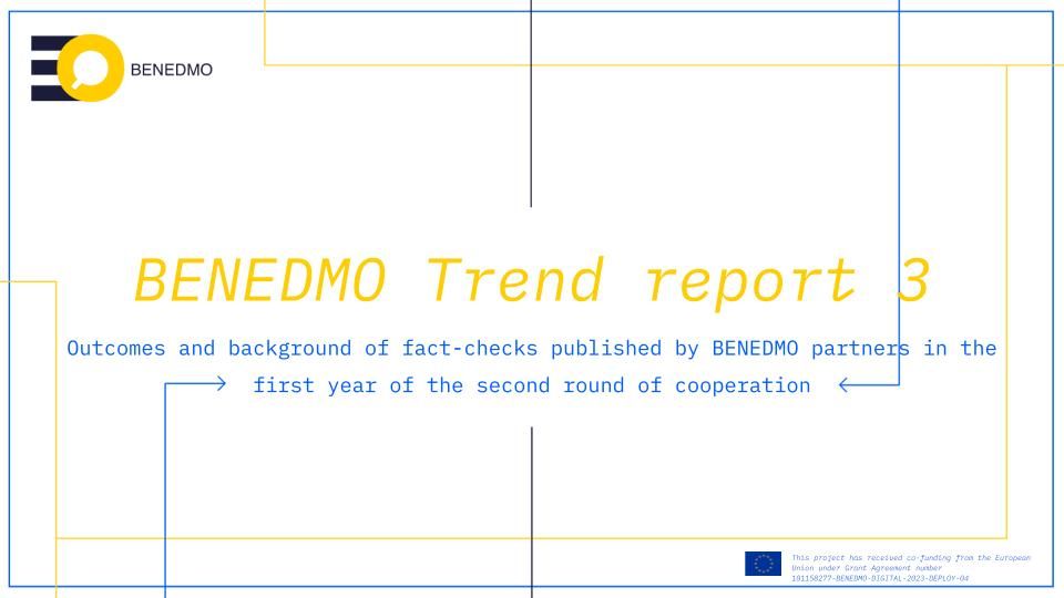 Trend Report 3: results and background of factchecks