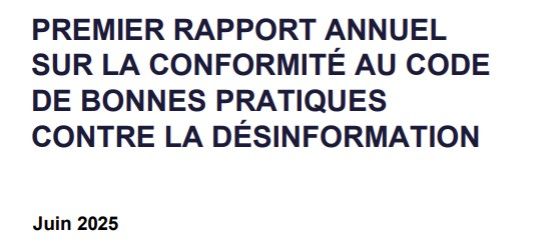 First annual report on compliance with the Code of Good Practice against Disinformation