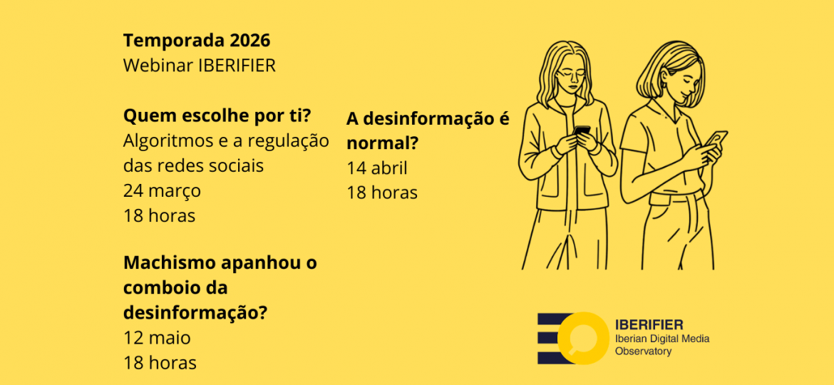 Ciclo de videoconferências: Quem decide as tuas escolhas, banalização da desinformação e misoginia nas redes sociais